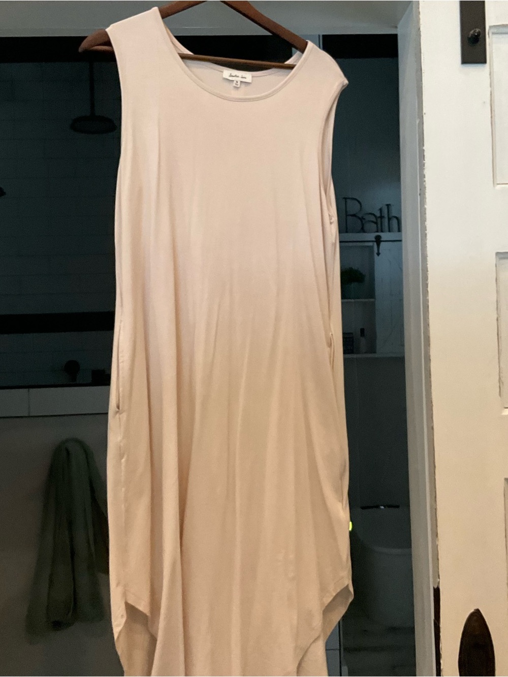 Another Love Sleeveless Cream Swing Midi Dress